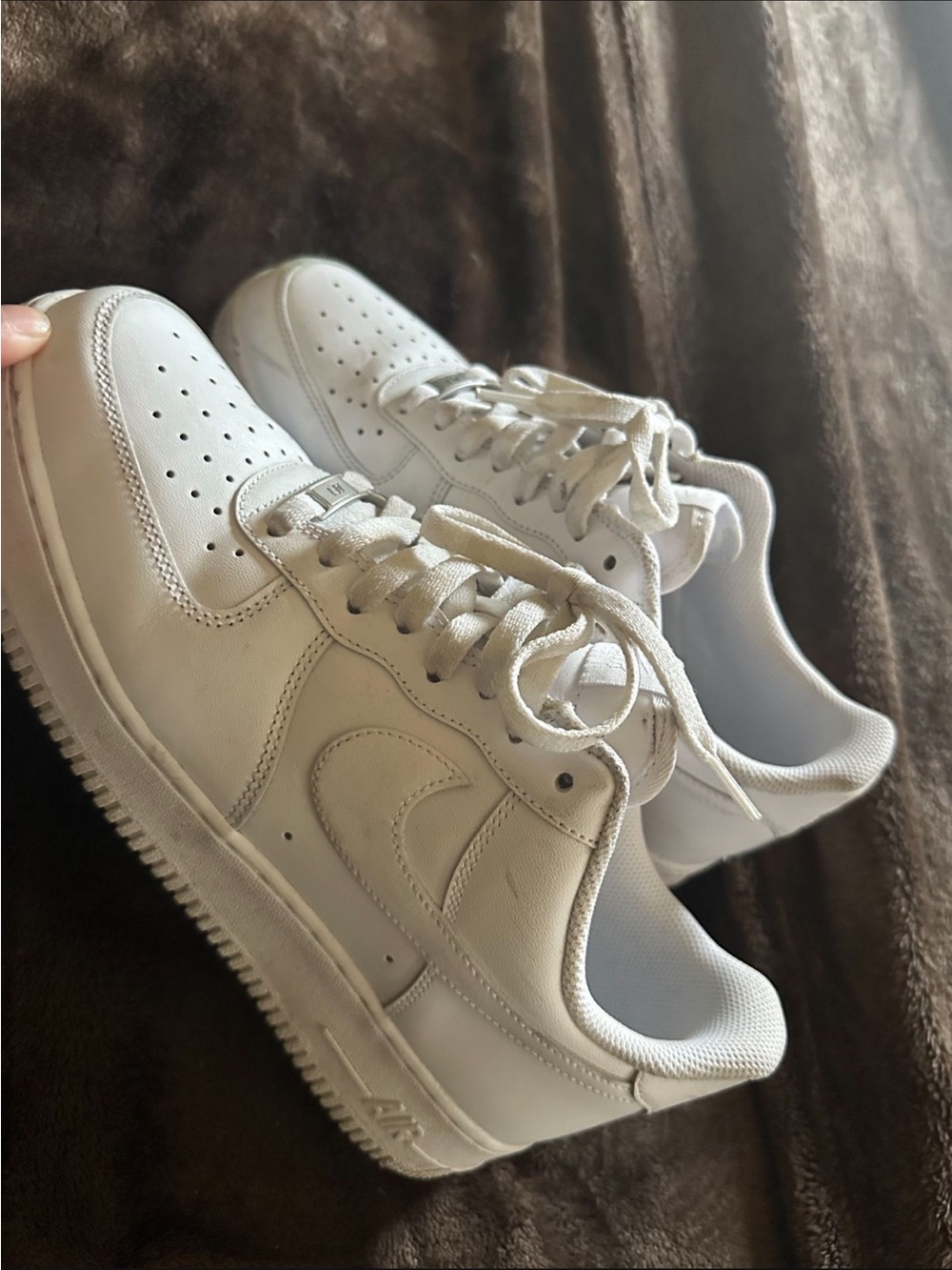 Nike Air Force 1s White Men’s Low-Top Leather Sneakers